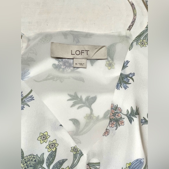 LOFT Ann Taylor Flowy Floral Tunic Tank size M - Picture 6 of 12